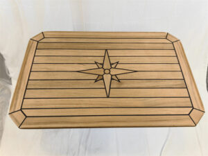 Boat Rectangular Teak Table Top 580x900mm 22.8×35.4 inch Square Corner Marine Yacht RV TT6090