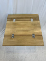 Boat Folding Wings Teak Table Top 660/330x650mm,26/13X25.6 Inch Rectangular Plain Marine Yacht RV Caravan TW3365