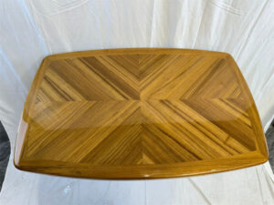 High Gloss Varnished Teak Table Top 610x940mm,24×37 Inch Barrel Shaped Marine Boat Yacht RV TGY642