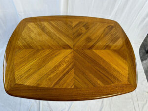 High Gloss Varnished Teak Table Top 440x600mm,17.3×23.6 Inch Barrel Shaped Marine Boat Yacht RV TGH4560
