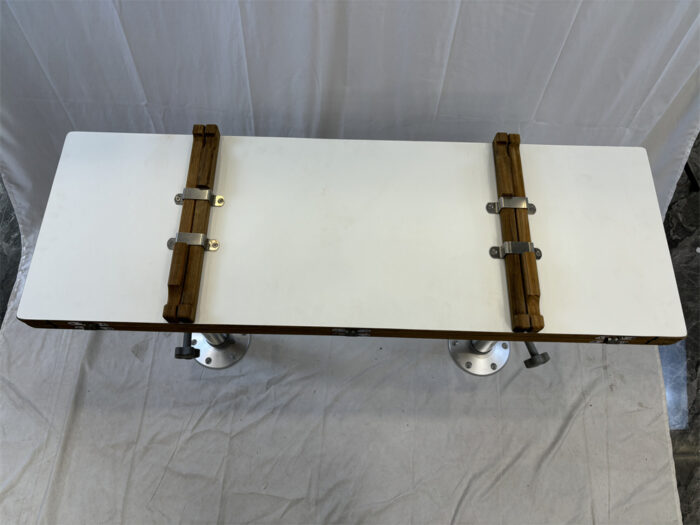 Folding Wings Teak Table Top 340/680*1000 mm,13.4/26.8*39.4 inch Rectangular Star Inlay Marine Yacht RV TW35100 - Image 11