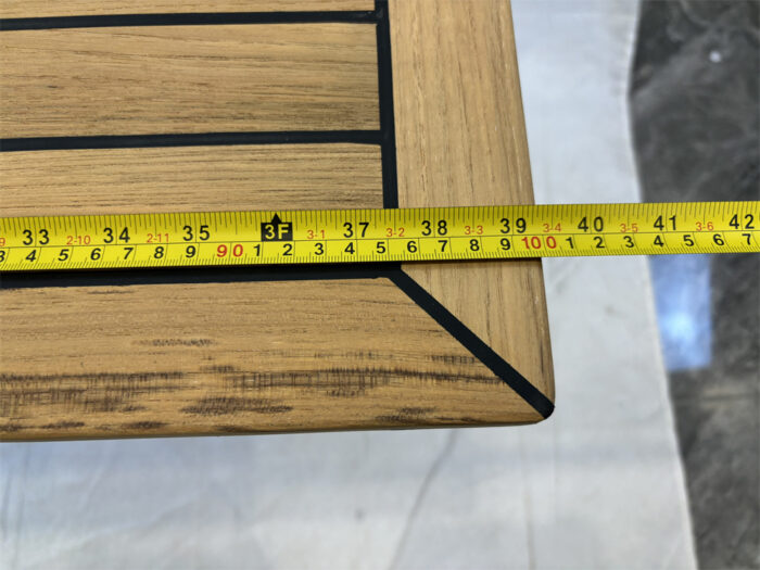 Folding Wings Teak Table Top 340/680*1000 mm,13.4/26.8*39.4 inch Rectangular Star Inlay Marine Yacht RV TW35100 - Image 14