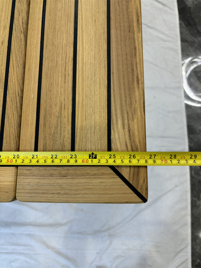 Folding Wings Teak Table Top 340/680*1000 mm,13.4/26.8*39.4 inch Rectangular Star Inlay Marine Yacht RV TW35100 - Image 16