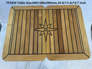 Boat Folding Teak Table Top 680/340×500,680/340×750,680/340x1000mm,13.4/26.8*19.7,13.4/26.8*29.5,13.4/26.8*39.4 inch Marine RV